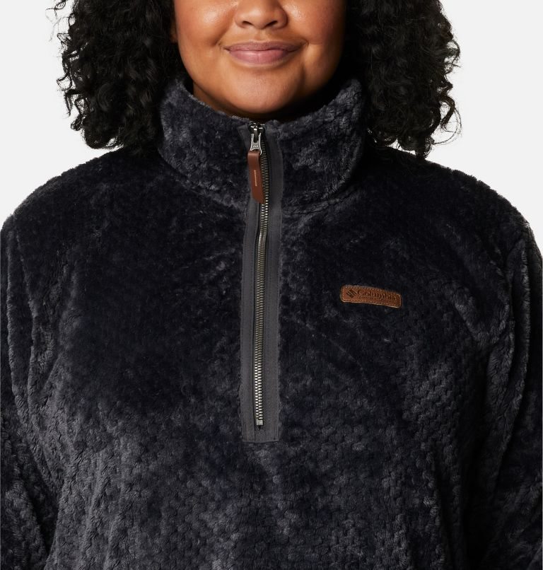 Hanorace Columbia Fireside Quarter Zip Sherpa Fleece Dama Negrii | Plus Size HYZ8S19AQ